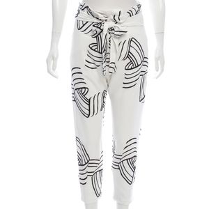 Sass + Bide High Rise Lounge Pants White Black 4